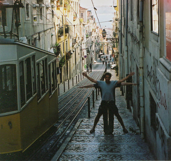 Elevador da Bica in Bairro Alto, Lisbon, Portugal